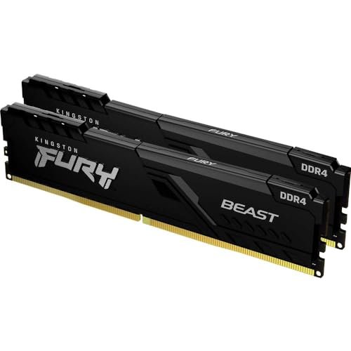 😱 KF432C16BBK2/32 - Kit de memórias de 32GB (2 x 16GB) DIMM DDR4 3200Mhz FURY Beast Black 1,35V 1Rx8 288 pinos para desktop/gamers