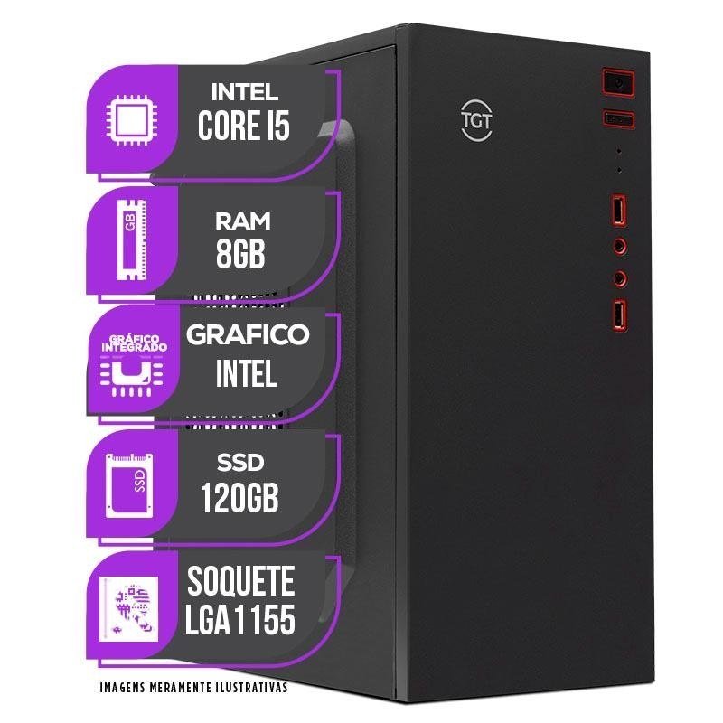 😱 PC CPU Mancer, Intel Core I5, 8GB de memória ram, SSD 120GB
