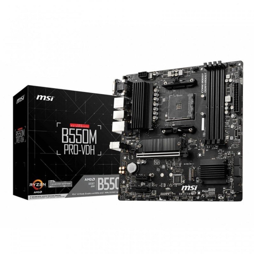 😱 Placa Mãe MSI B550M PRO-VDH, Chipset B550, AMD AM4, mATX, DDR4, B550M PRO-VDH