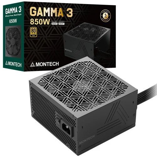 😱 Fonte Montech Gamma Iii 850W 80 Plus Gold Pfc Ativo Preto