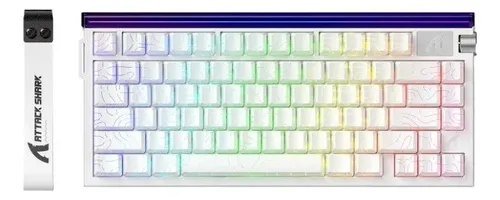 😱 Teclado Magnético Com Fio Attack Shark R85 HE, White Lines