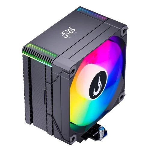 😱 Cooler Para Processador Riser Mode Temp 6 Black Argb 120Mm Com Display Intel Amd Preto Rm Act6 Argb B