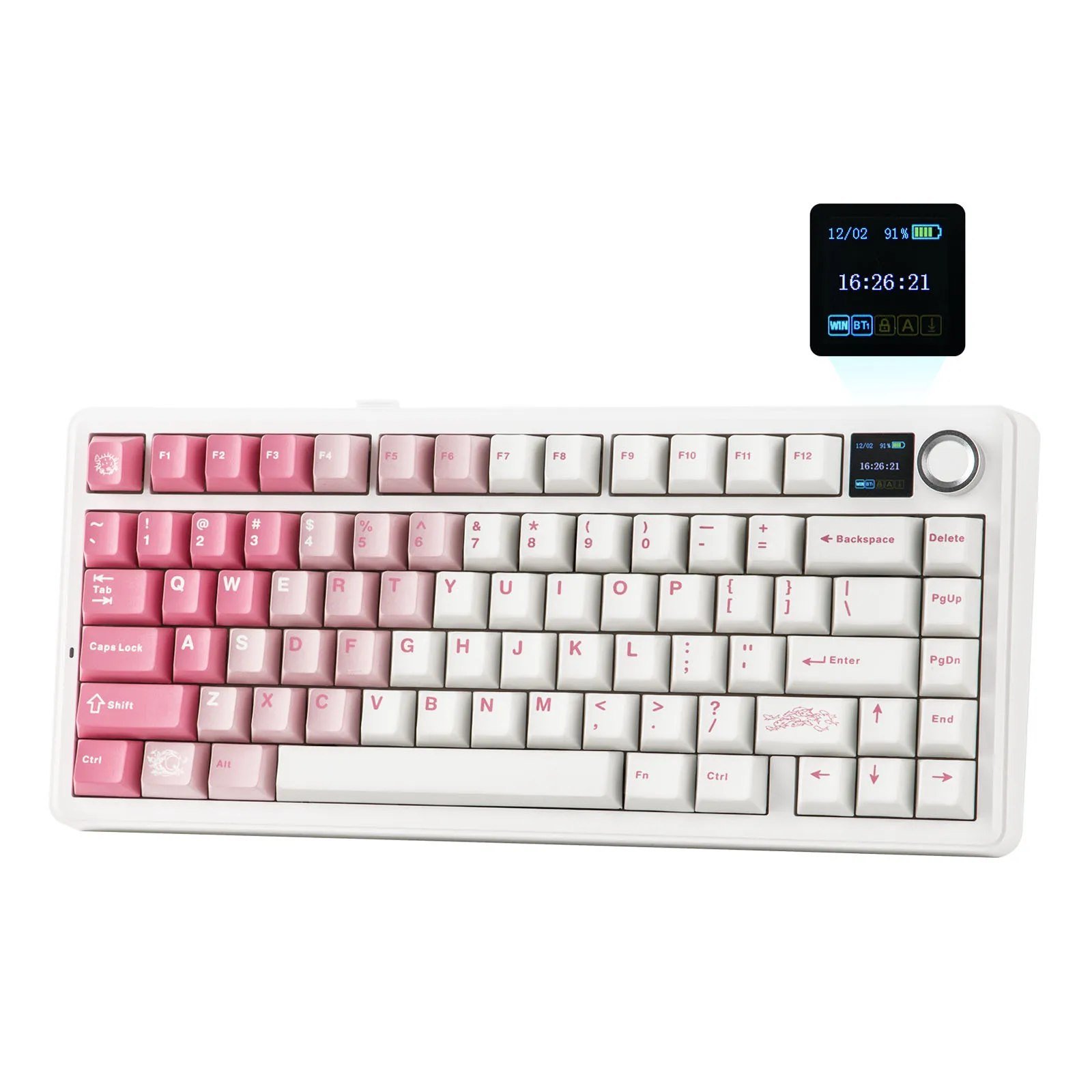 😱 Teclado Epomaker X Aula F75 Max, Mecânico, Tela Tft, Knob de Volume