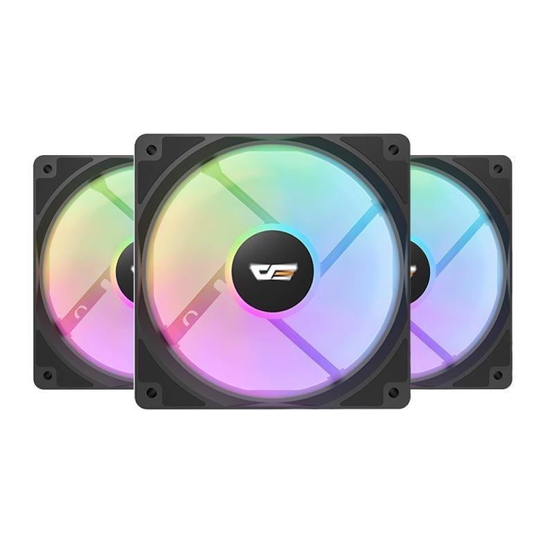 😱 Kit Ventoinhas Aigo Darkflash Cl12, Rainbow, 3x120mm