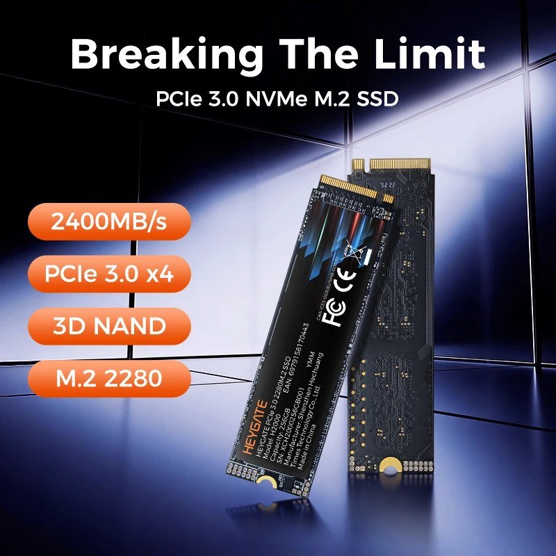 😱 Ssd Nvme Heygate 512GB Gen3 2000 MB/S