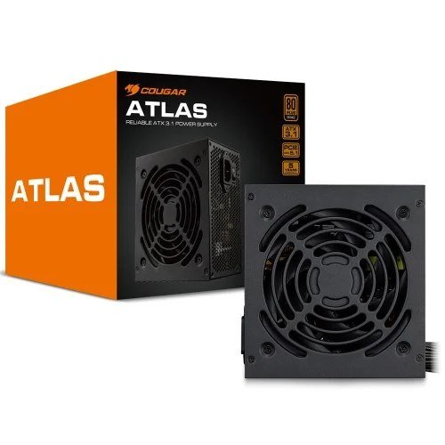😱 Fonte Cougar Atlas 650W, 80 Plus Bronze, PFC Ativo, ATX 3.1, Preto