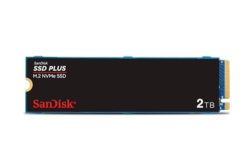 😱 Ssd Sandisk Plus - 2Tb, NVMe, M.2 2280, Leitura até 3200 Mb/s, Gravação até 3000 Mb/s