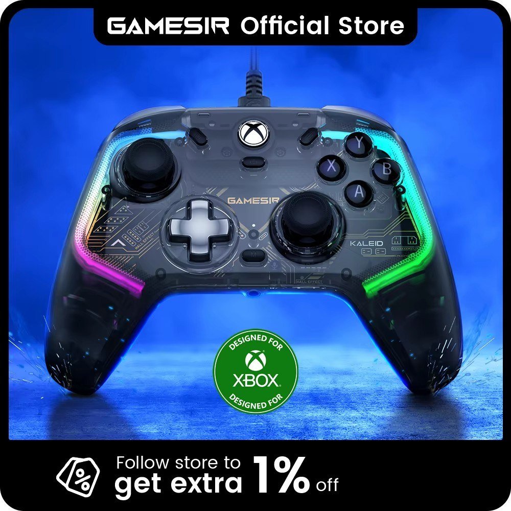 😱 Controle Com fio GameSir Kaleid Flux Hall Effect, Para Pc, Xbox Series X, Xbox Series S, Xbox One