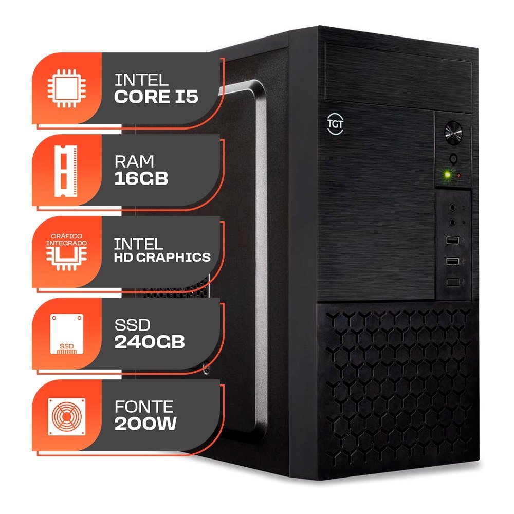 😱 Computador Home Essential S, Intel Core I5, 16GB DE RAM, SSD 240GB