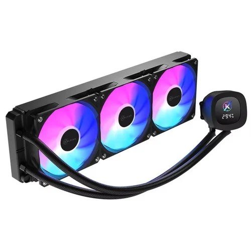 😱 Water Cooler Kalkan Aura Digital 360 Argb 360Mm Com Display Intel Amd Preto Klk00101