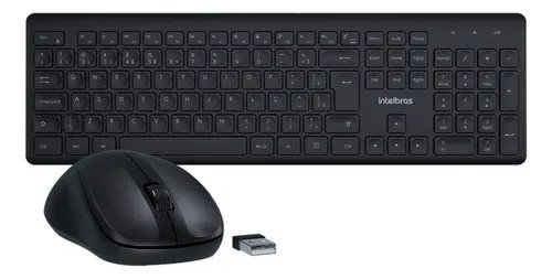 😱 Kit Teclado e Mouse Sem Fio Csi50, 2.4GHz, Abnt2, Preto Intelbras