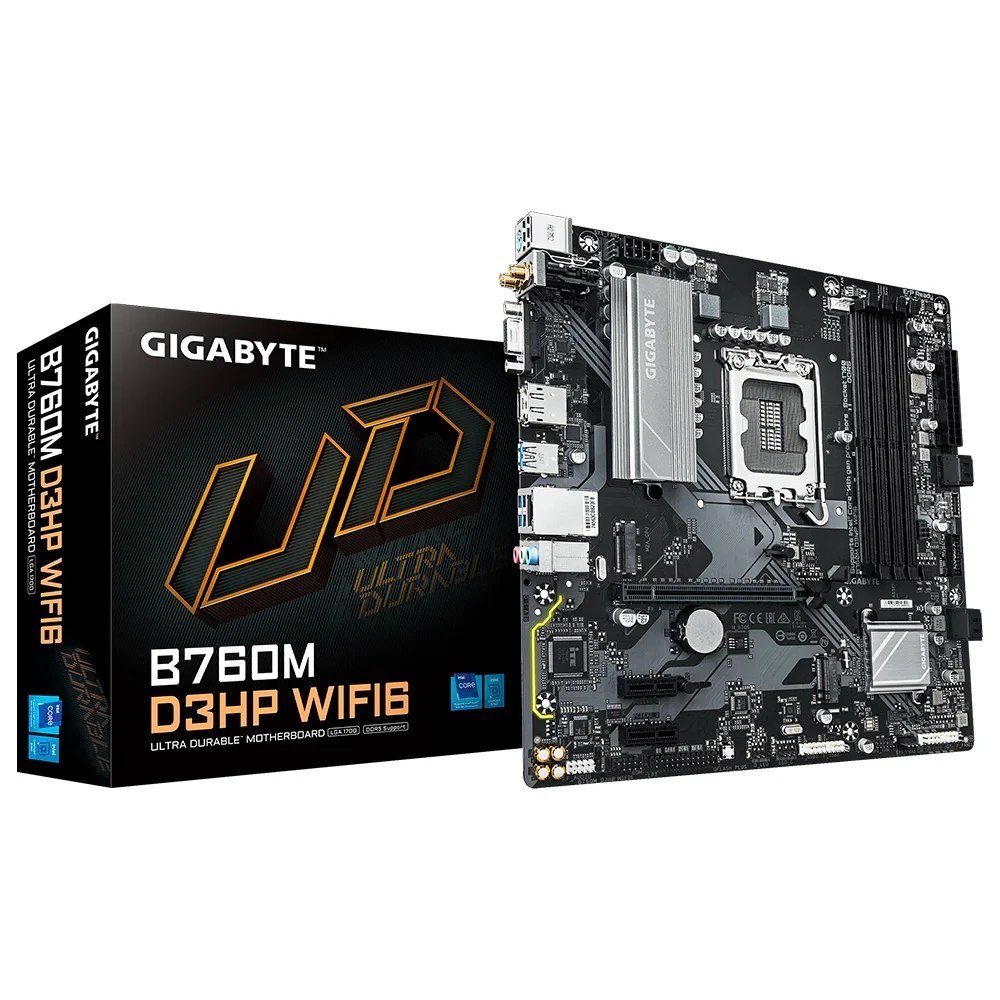 😱 Placa Mae Gigabyte B760M D3Hp Wifi6 Intel Micro Atx Ddr5 Wi Fi 6 Bluetooth Preto 9Mb76M3Pw 00 G10