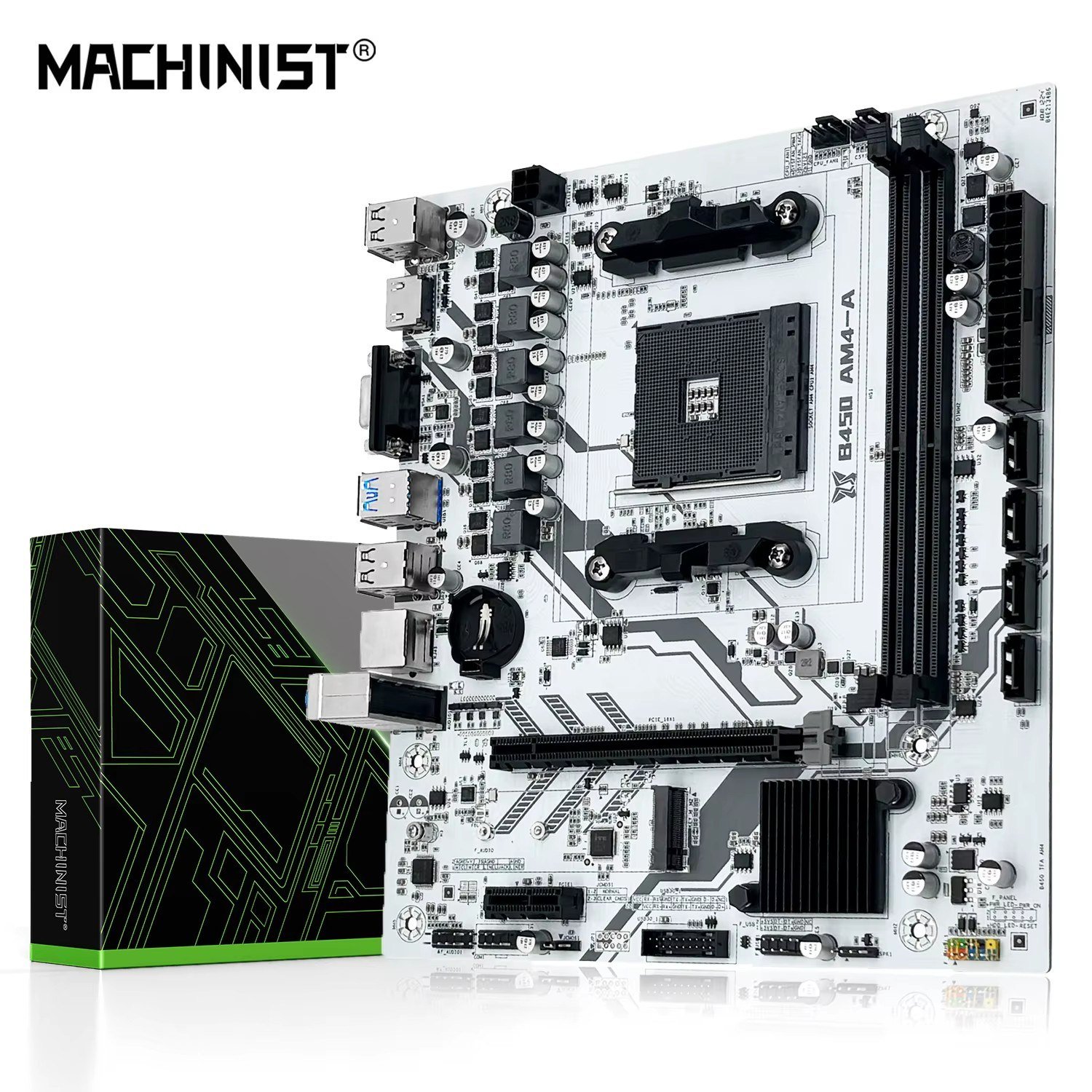 😱 Placa mãe B450m Machinist Branca