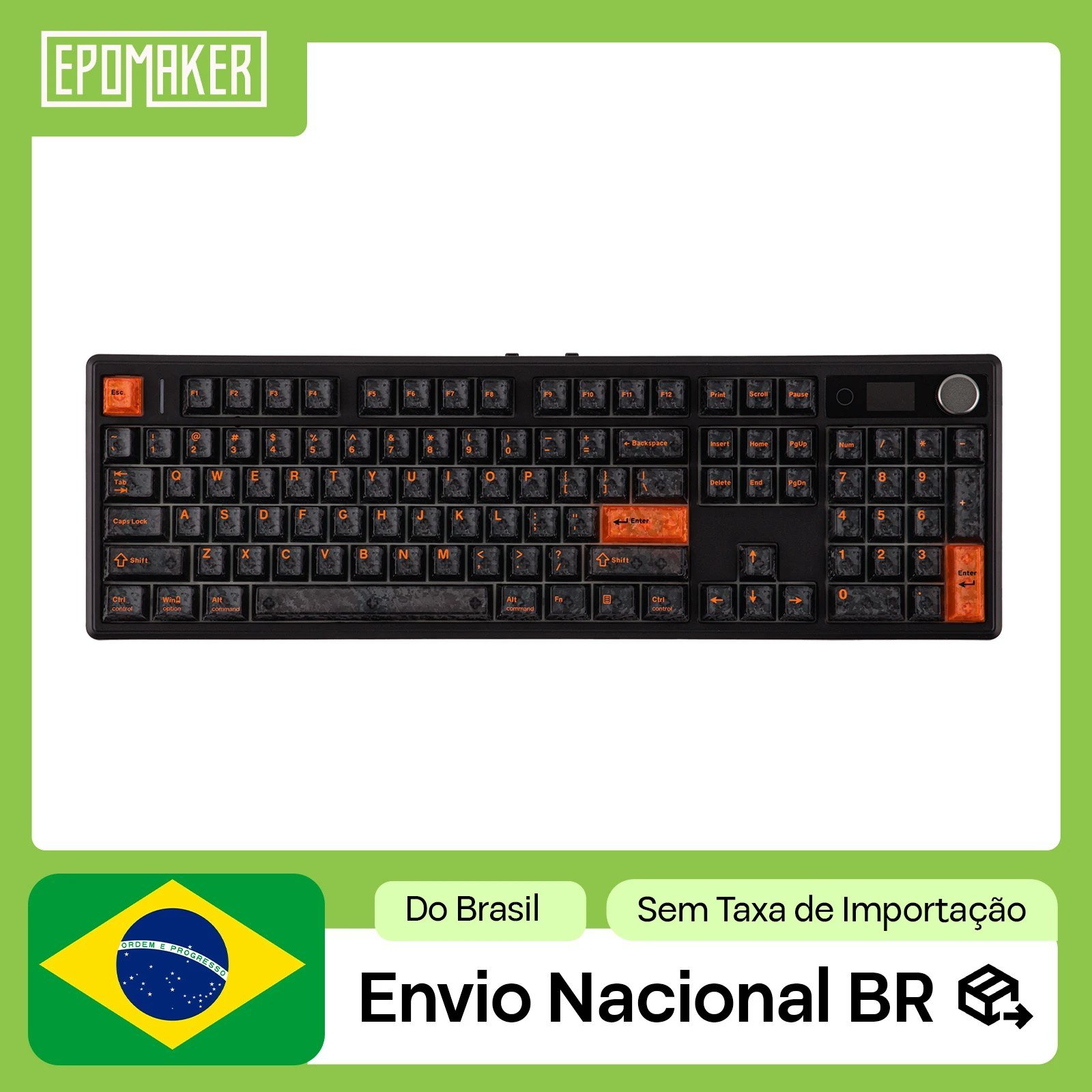 😱 Teclado mecânico Epomaker TH108 V2 Pro, com Tela e Knob de volume