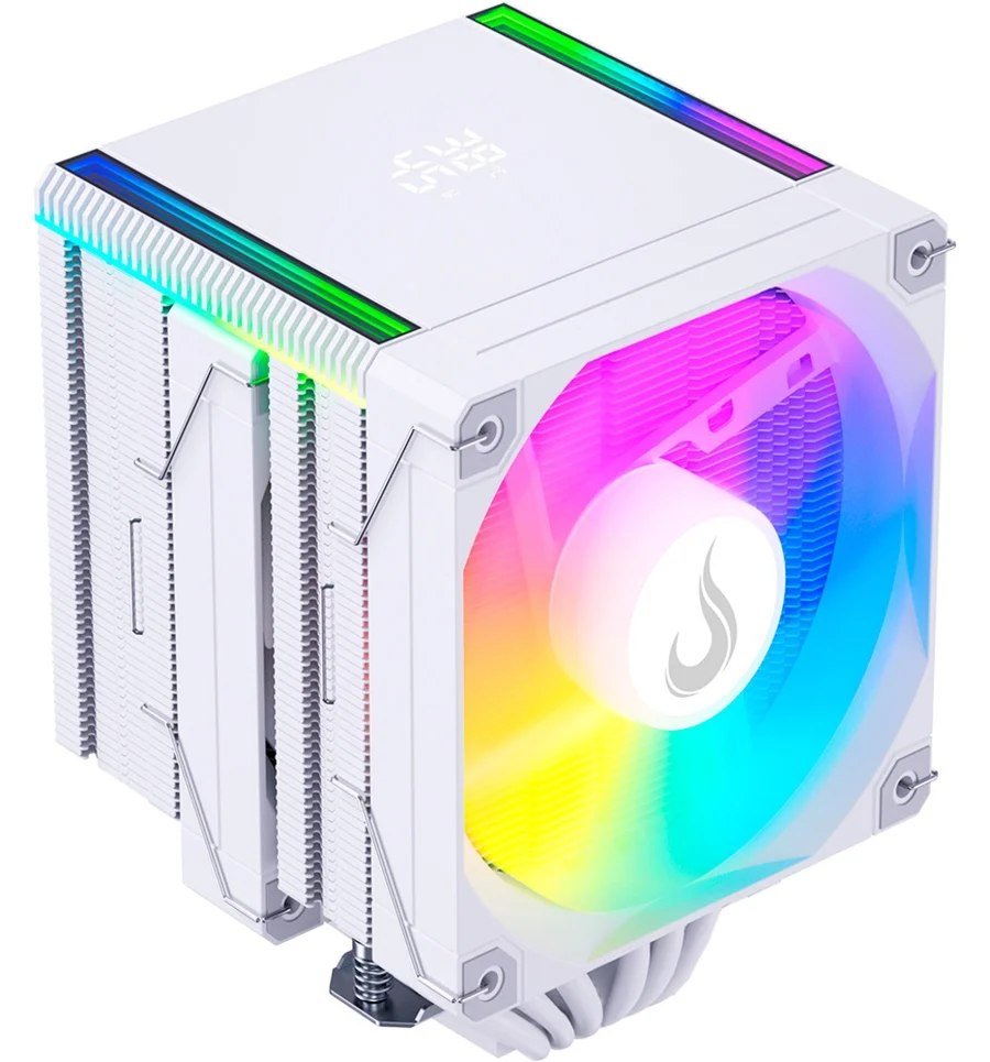 😱 Air Cooler Gamer Rise Mode Temp 6 Pro White Argb Amd E Intel 120Mm Branco Rm Act6P Argb W