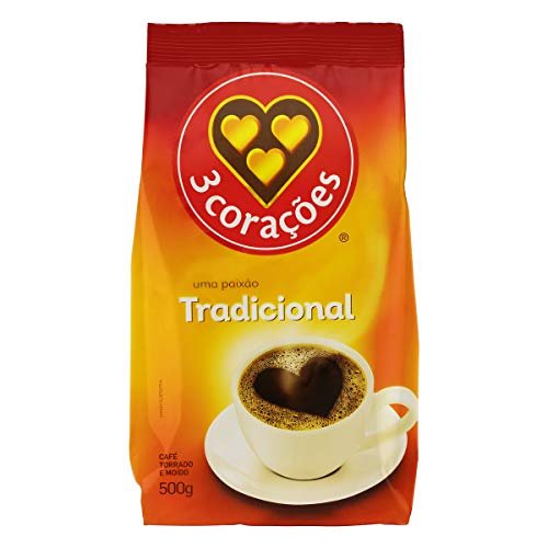 😱 3 Corações Café Torrado E Moído Tradicional Pacote 500G