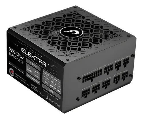 😱 Fonte Gamer Rise Mode Elektra 650w Full Modular Selo Teclab Preto