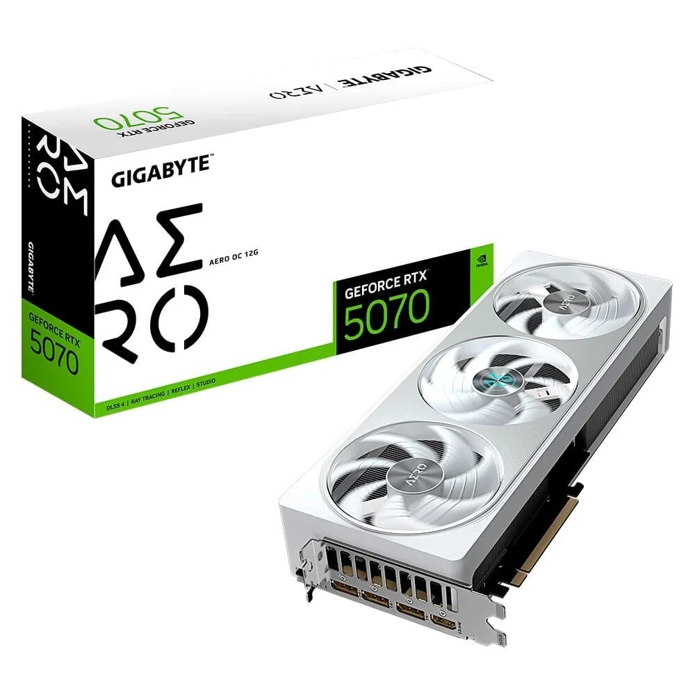 😱 Placa De Video Gigabyte Rtx 5070 Aero 12G Nvidia Geforce 12GB Gddr7 192Bits Rgb Dlss Ray Tracing 9Vn5070Ao 00 G10