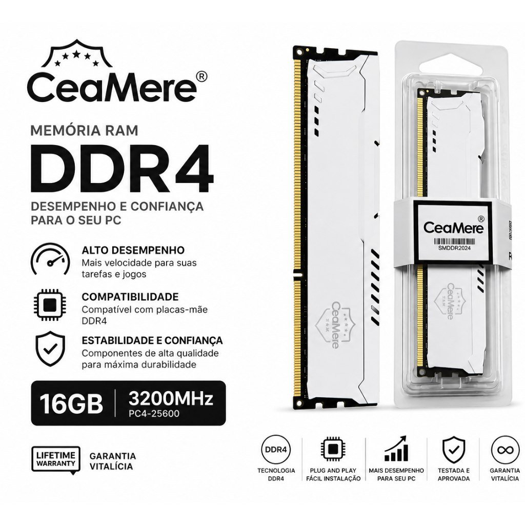 😱 Memória RAM DDR4 8GB 3200MHz