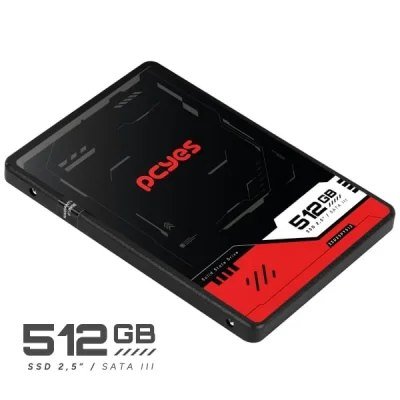 😱 SSD Pcyes Py512, 512GB, SATA III 2.5 Polegadas, Leitura 550MBps E Escrita 400MBps - SSD25py512