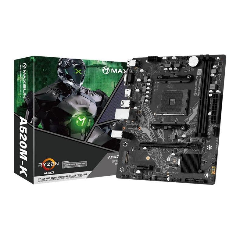 😱 Placa Mae Maxsun Challenger A520m-K Ddr4 Socket Amd Am4 M-Atx Chipset Amd A520, Ms-Challenger-A520mk