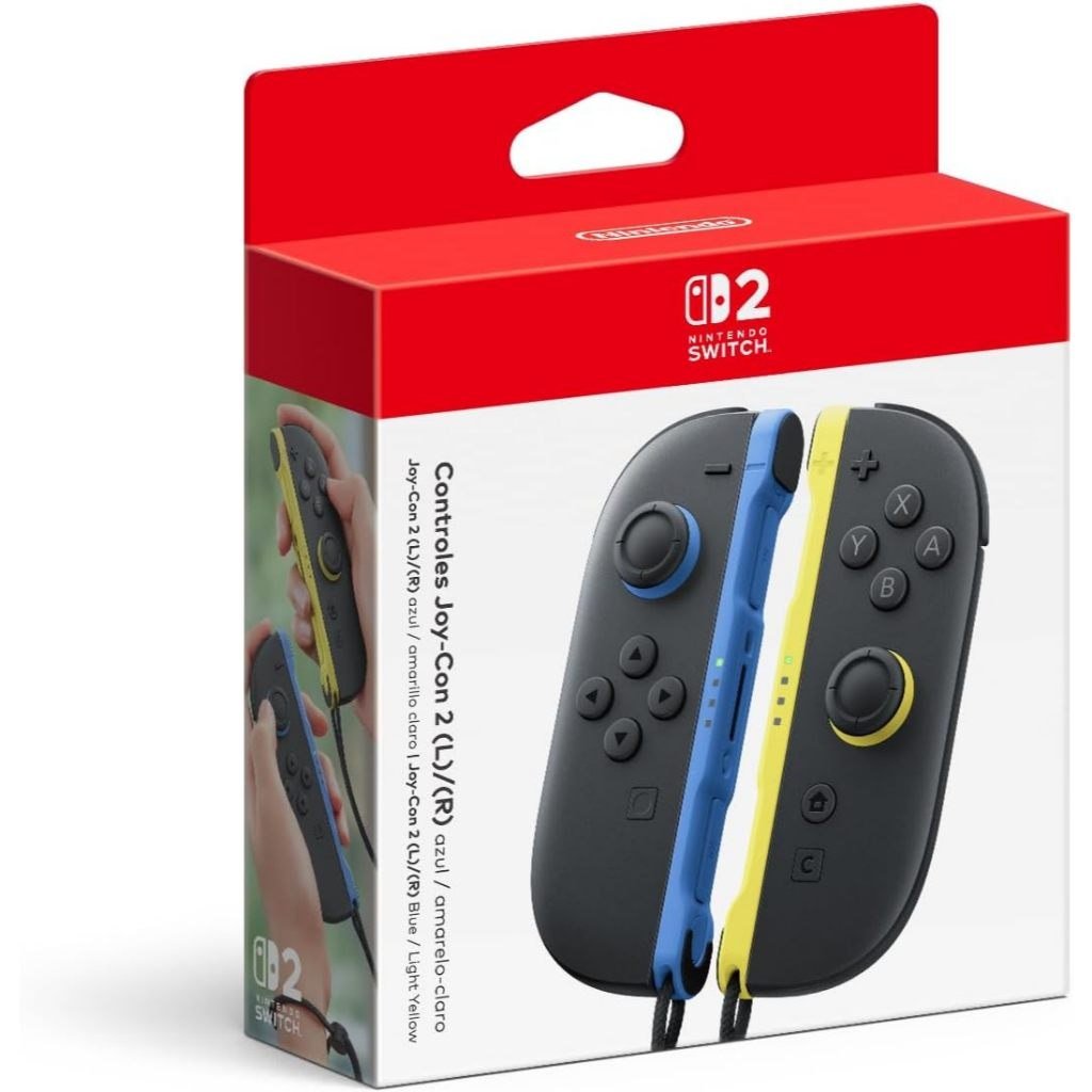 😱 Controles Joy-Con 2 Azul e Amarelo - Nintendo Switch 2 Nacional