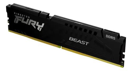 😱 Memória Kingston Fury Beast, 16GB, 4800MHz, DDR5, CL38, Preto - KF548C38BB-16