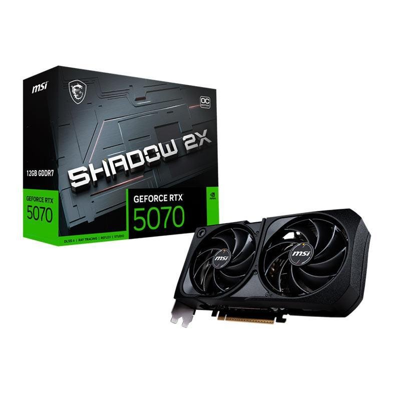 😱 Placa de Video MSI GeForce RTX 5070 Shadow 2X OC, 12GB, GDDR7, 192-bit, G5070-12S2C
