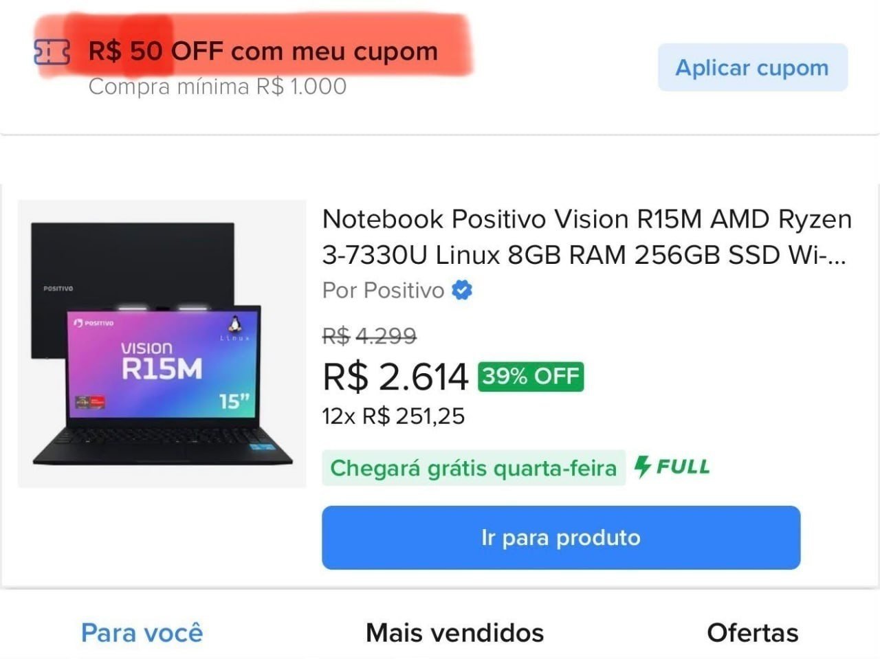 😱 Notebook Positivo Vision R15M