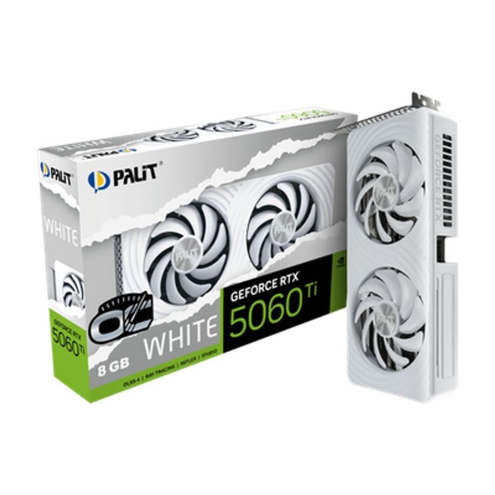 😱 Placa de Video GeForce NVIDIA PALIT RTX5060TI 8GB WHITE OC GDDR7