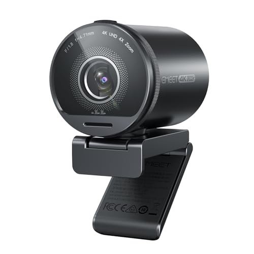 😱 Webcam EMEET SmartCam S800 4K, Sensor Sony 1/2", Foco Automático Duplo PDAF e ToF, 1080p 60FPS, 2 Microfones com Cancelamento de Ruído