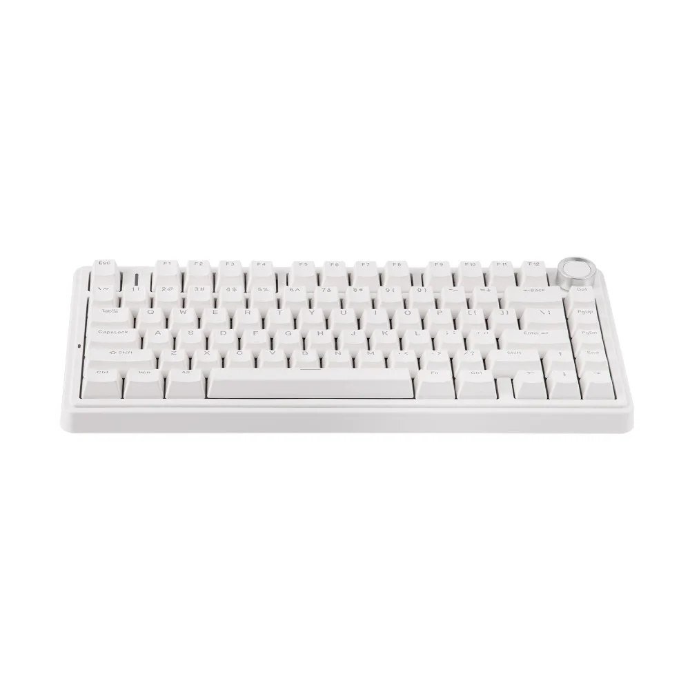 😱 Teclado Mecânico Gamer AULA F75, RGB, Switch Red, Keycaps PBT, Hotswap, Branco - AULA-F75-Wired-WH-R