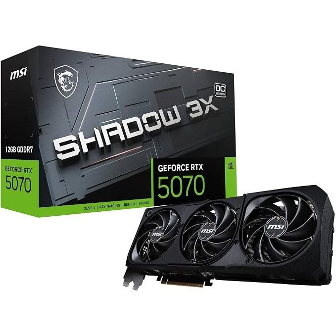 😱 Placa de Vídeo MSI GeForce RTX 5070 12G Shadow 3X OC GDDR7