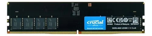 😱 Memória Ddr5 8Gb 4800mhz Crucial Cb8gu4800 Udimm