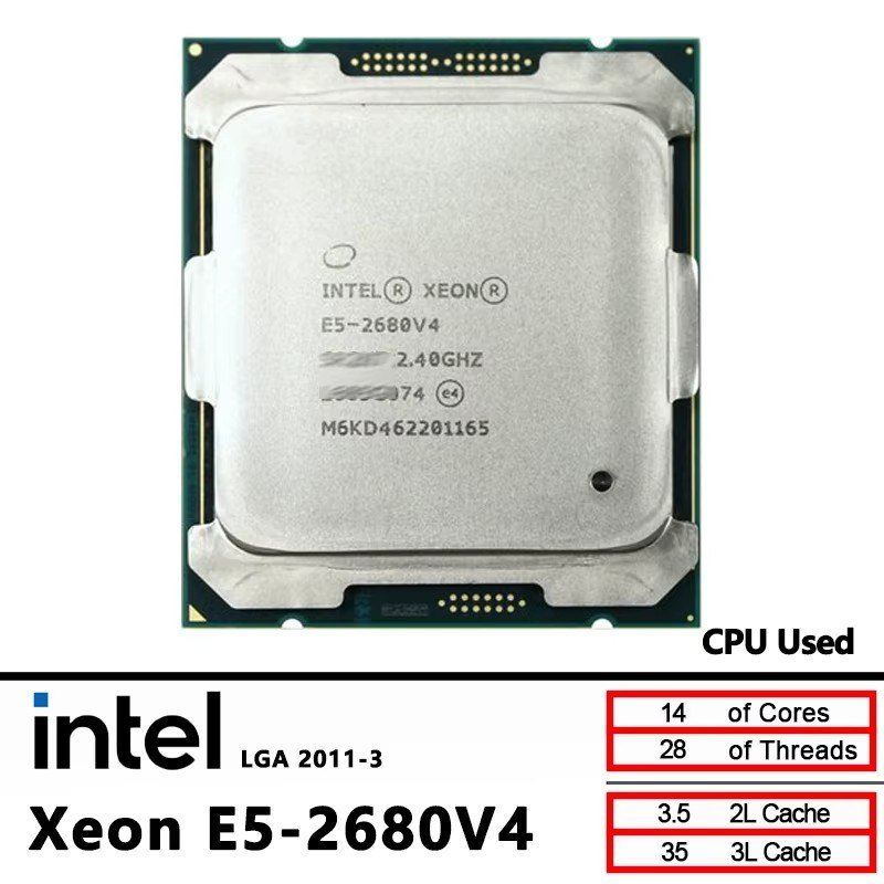 😱 2x Xeon E5 2680v4 x99 Processador CPU 2680 v4