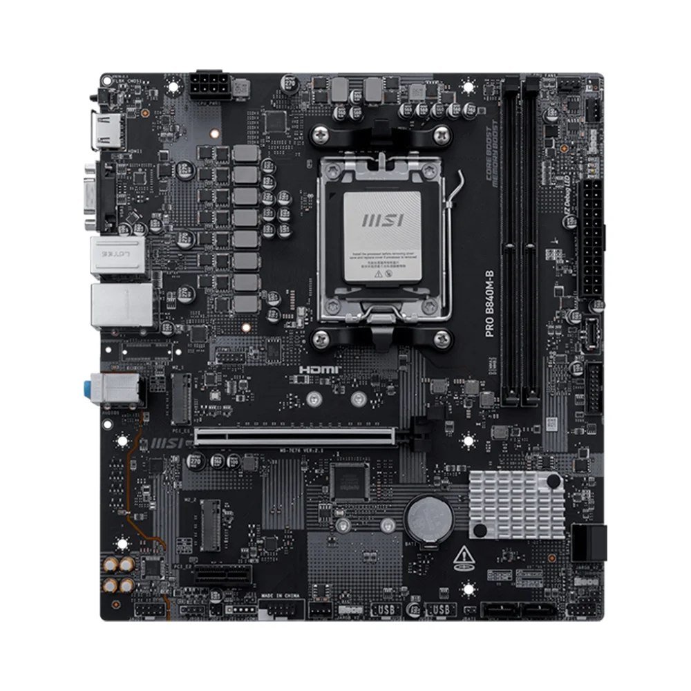 😱 Placa-Mãe Msi Pro B840m-B, Amd B840, Ddr5, Preto - Pro B840m-B