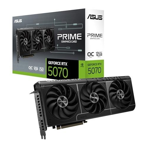 😱 ASUS Prime GeForce RTX™ 5070 GDDR7 12GB OC Edition – Placa gráfica (PCIe 5.0, HDMI, Display 2.1, 2.5 Slot, ventiladores axiais, SFF-Ready)