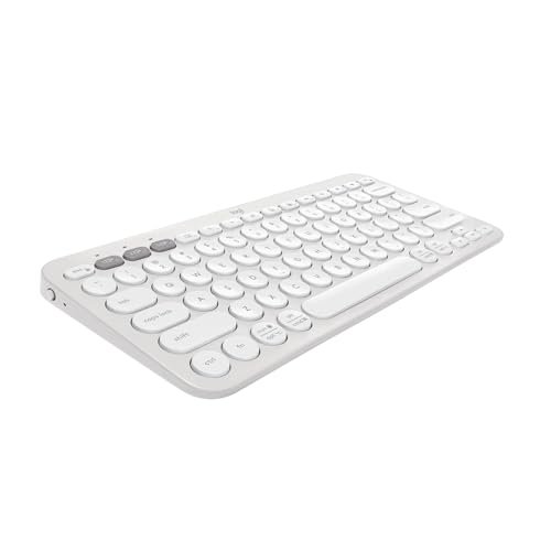 😱 Teclado sem fio Logitech Pebble Keys 2 K380s com Conexão Bluetooth Easy-Switch e Pilha Inclusa