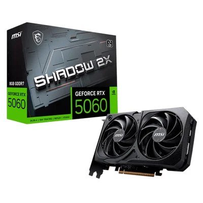 😱 Placa De Video Msi Geforce RTX 5060 Shadow 2x Oc 8GB Gddr7 128 Bits 912-v537-037