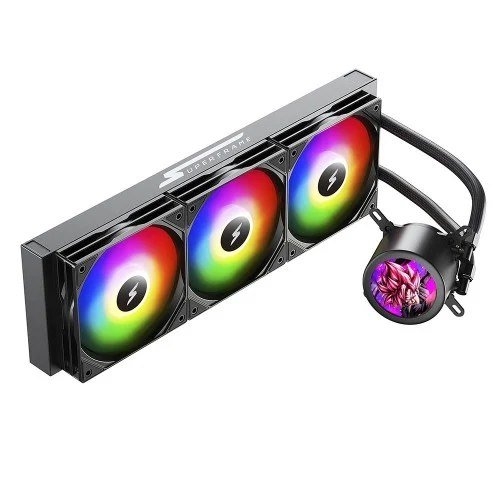 😱 Water Cooler SuperFrame ISENGARD MAGIC, 360mm, Bomba Infinit, Display LCD Customizável, ARGB, Intel-AMD, Black, SF-W360-MB