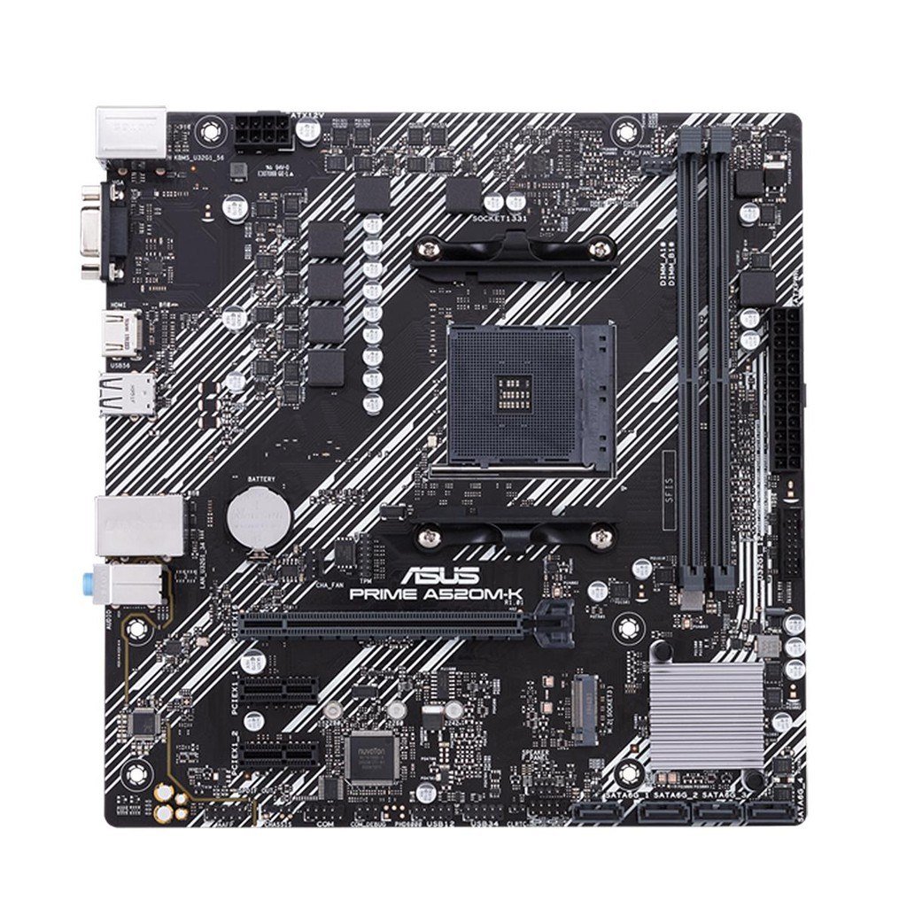 😱 Placa Mãe Asus para Amd Am4 Prime A520m-K 2xDDR4 mATX 90 Mb