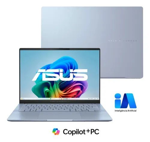 😱 Notebook ASUS Vivobook S 14 S5406SA Copilot+ PC Intel Core Ultra 7 256 V 16GB RAM 512GB SSD Windows 11 Home 14" OLED Mist Blue QD299W