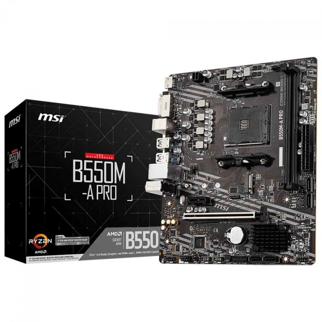 😱 Placa Mãe MSI B550M-A PRO, Chipset B550, AMD AM4, mATX, DDR4