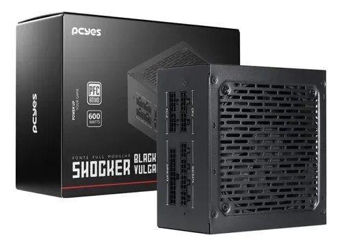 😱 Fonte Gamer Shocker Full Modular 600w 80 Plus Pcyes