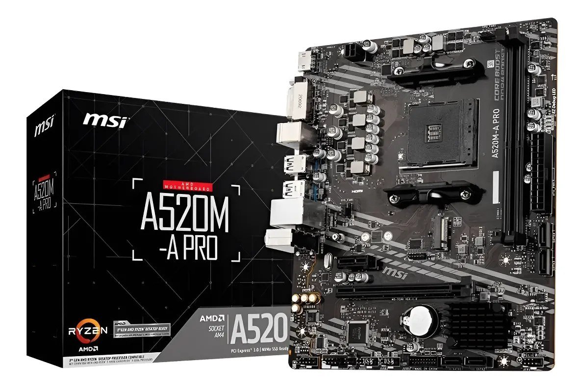 😱 Placa-mãe Msi A520m-a Pro Am4 Matx Ddr4