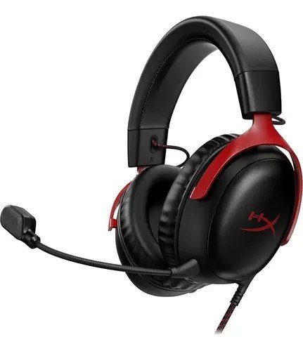 😱 Headset Gamer HyperX Cloud Iii, Dts, Drivers 53mm, Usb, Preto e Vermelho - 727A9aa