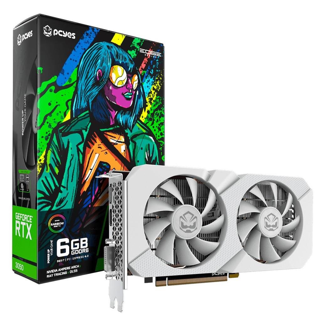 😱 Placa de Vídeo Gpu Nvidia Geforce Rtx 3050 6gb Gddr6 96bit Branco Projeto Edge