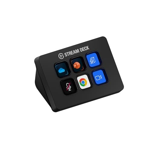 😱 Stream Deck Elgato Mini, 6 Teclas Personalizáveis de LCD, USB Integrado, Preto - 10GAI9901