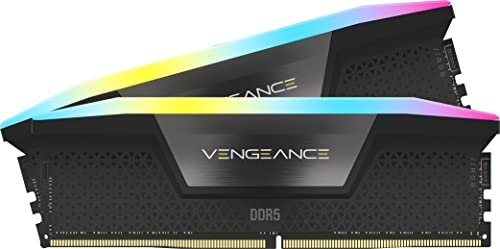 😱 Memória Corsair Vengeance RGB - 32GB (2x16GB), DDR5, 5200Mhz, C40, Preto - CMH32GX5M2B5200C40
