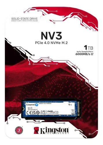 😱 Ssd Kingston Nv3 1Tb M.2 2280 Pcie 4.0 Nvme 6000 Mb/S